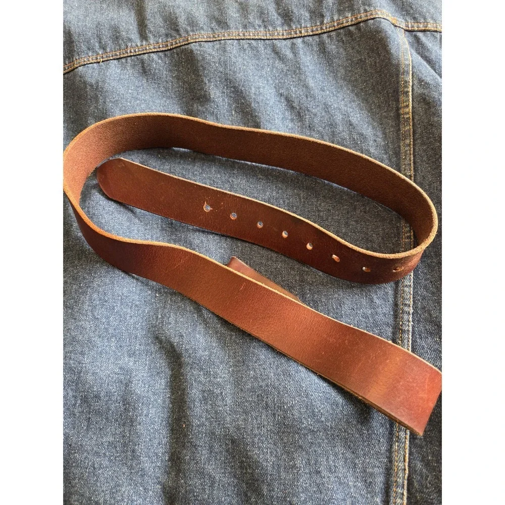 Smith + Rogue Italian Saddle Leather Belt - Brown Men's Size 44 - 1.5in Wide